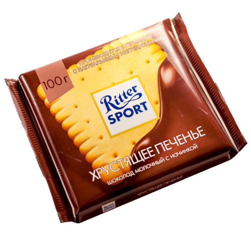 Шоколад Ritter Sport молочный с печеньем 100 гр