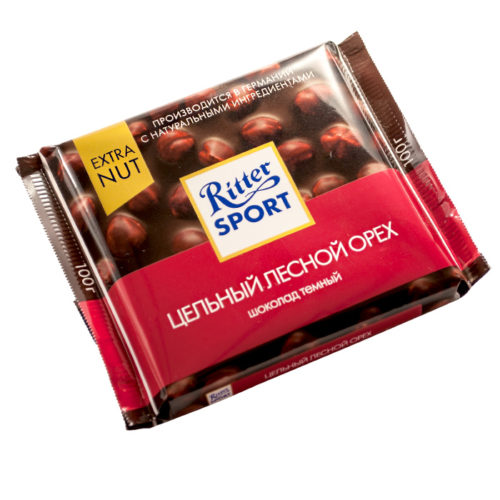 Шоколад Ritter Sport тёмный цельный лесной орех 100 г